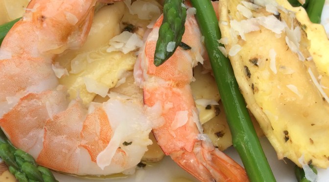 Shrimp with Shrimp Ravioi