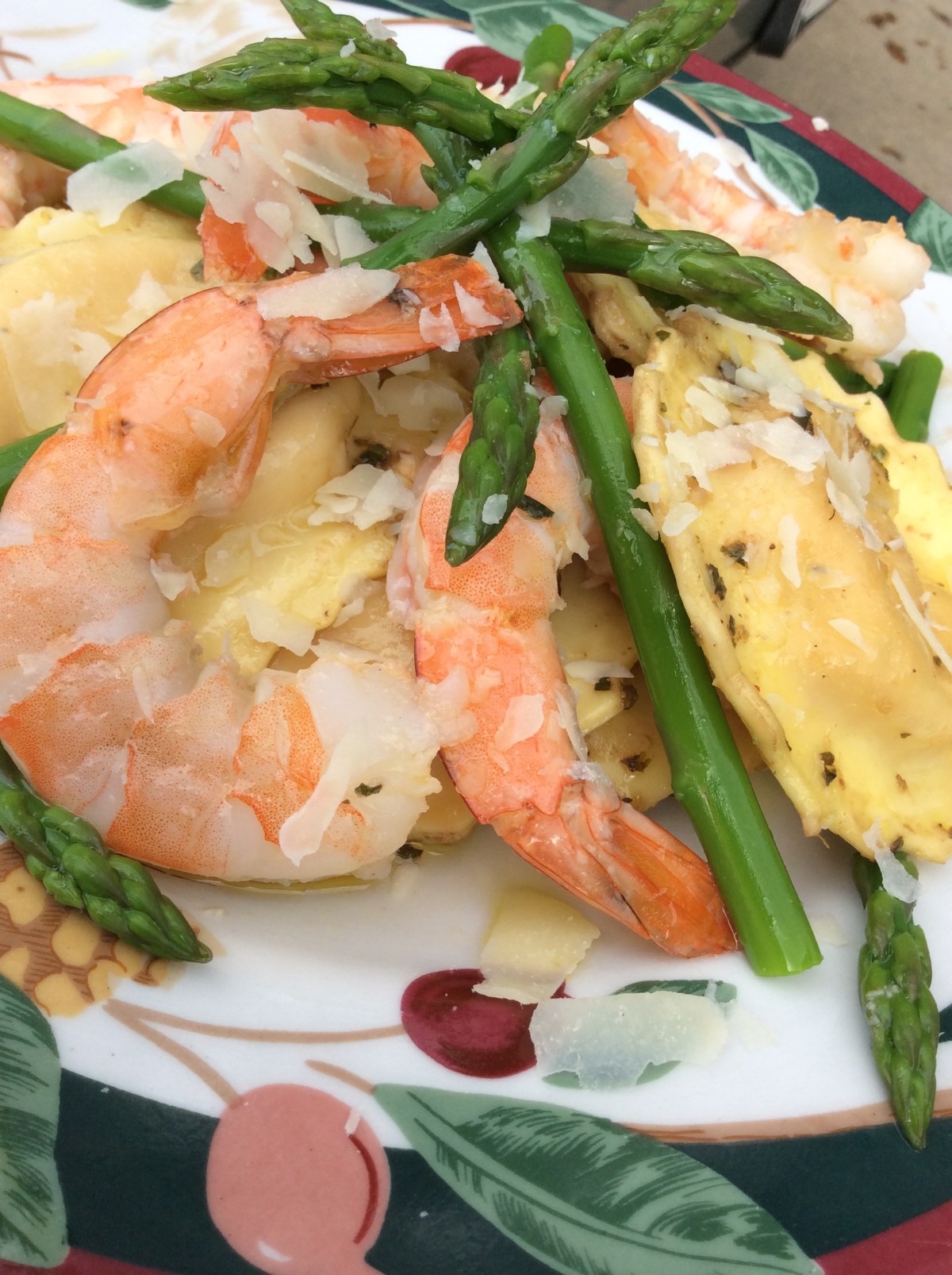 Shrimp with Shrimp Ravioi